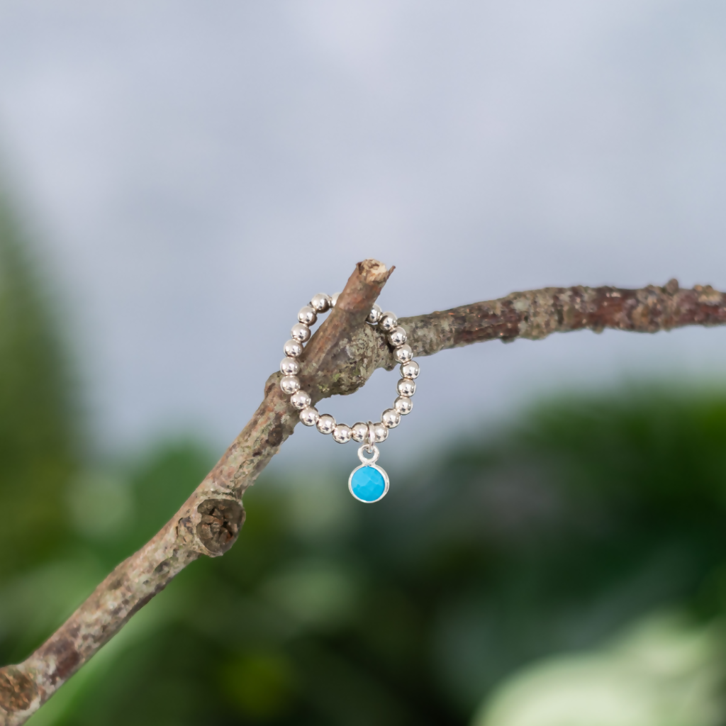 Turquoise Sterling Silver Birthstone Ring