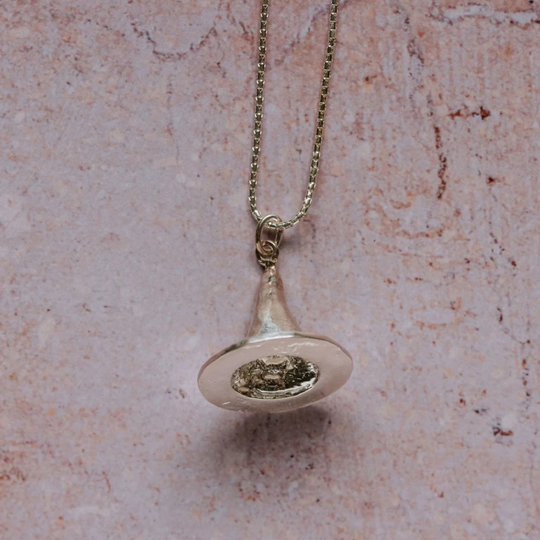 Silver Witch’s Hat Pendant Necklace