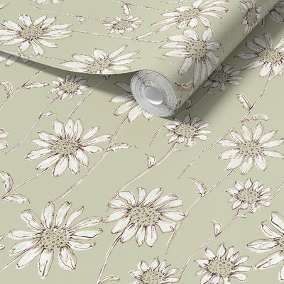 Caja Floral-Vert Grene-Wallpaper Roll-Seed Home Designs