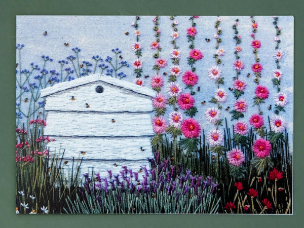 Floral Border and Beehive Card