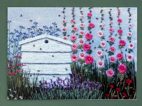 Floral Border and Beehive Card