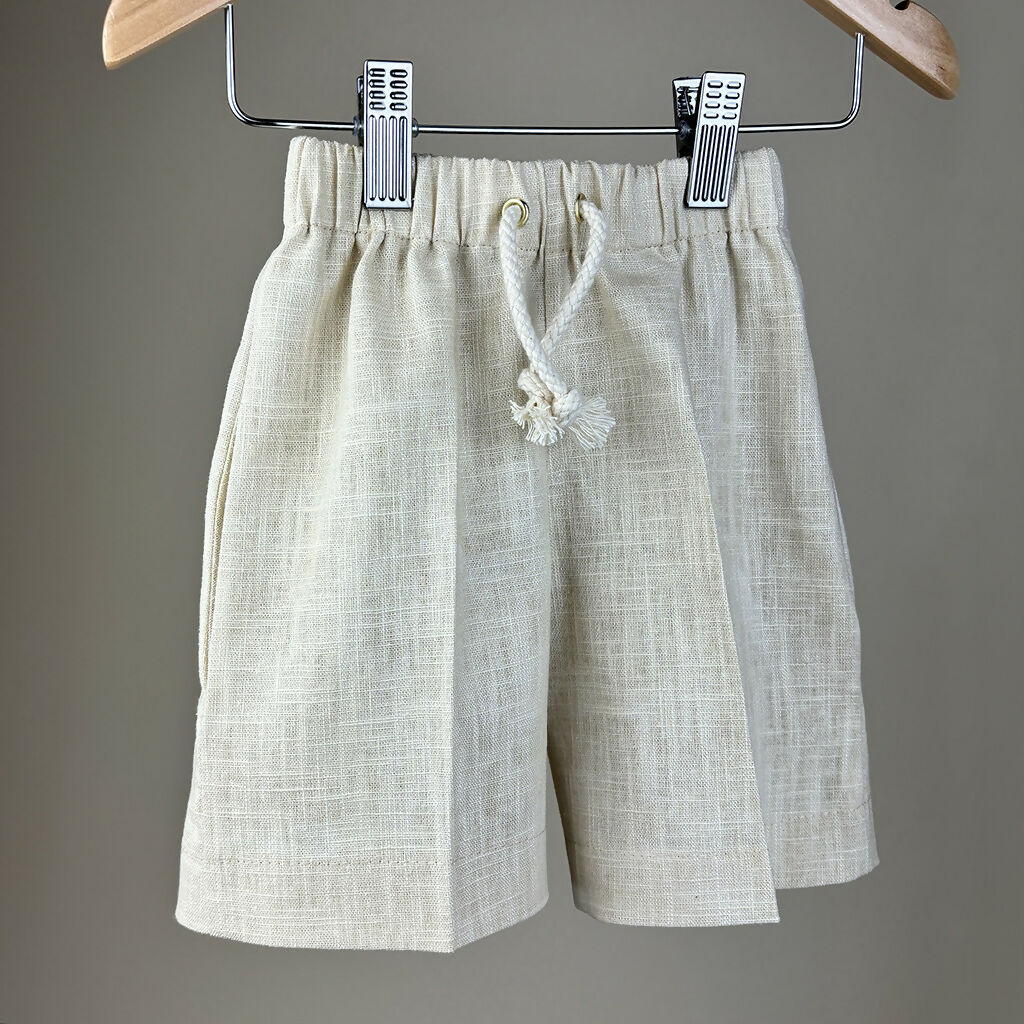 Natural Linen Shorts