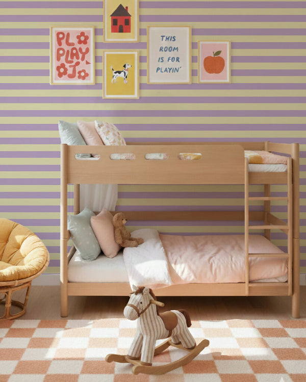 Lavender Hill Stripe Wallpaper