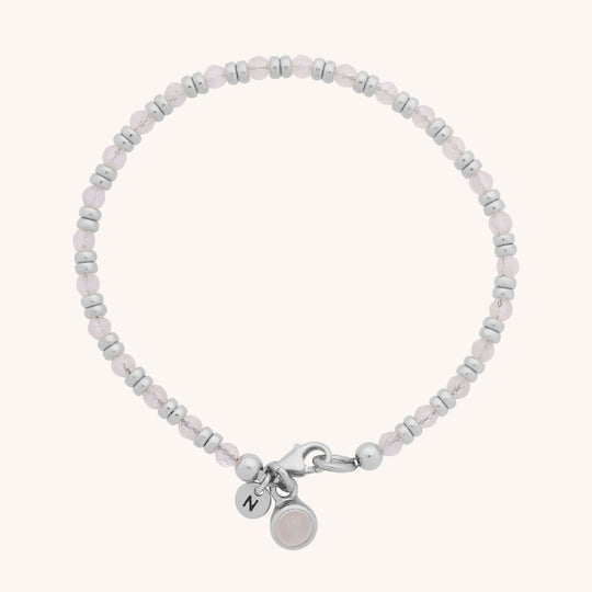 Moonstone Linear Birthstone Bracelet - June