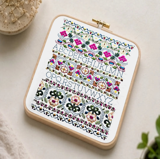 18th Century Sampler Hand Embroidery Kit