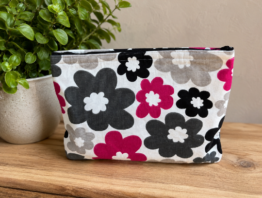  Handmade Pink Flower Wash Bag