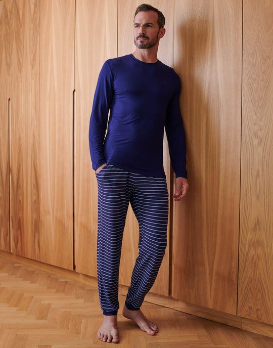 Men's Bamboo Pyjama Set - Industrial Stripe
