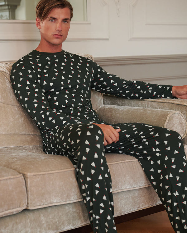 Men's Bamboo Pyjama Set - Evergreen Star