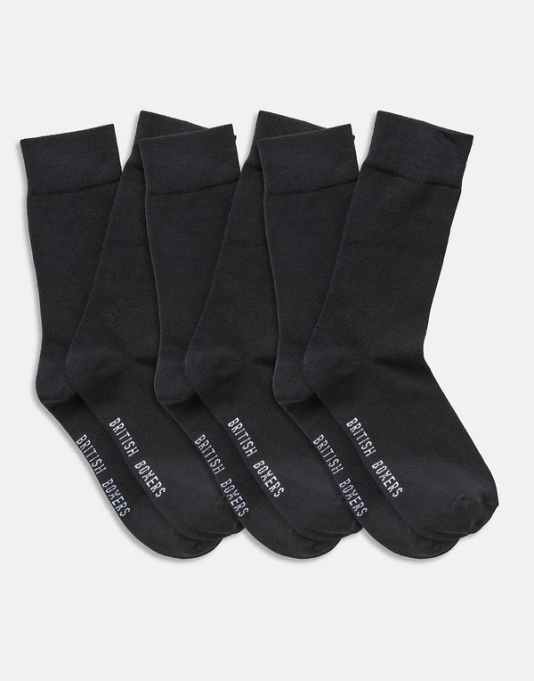 Men's Three-Pair Bamboo Sock Gift Box – Black