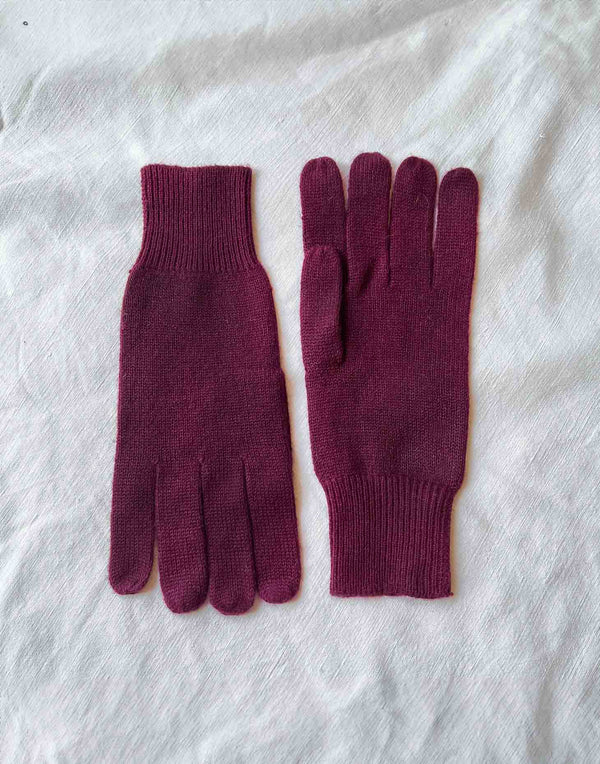 Men's Luxury Merino Wool Gloves – Plum