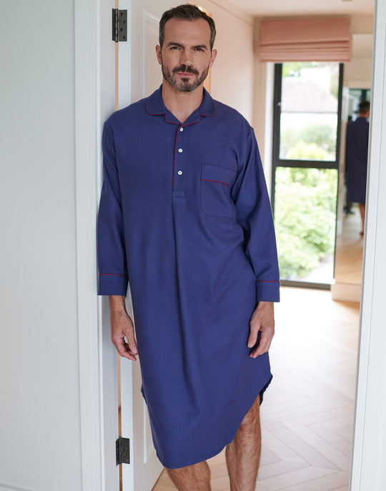 Men's Brushed Cotton Nightshirt – Alton
