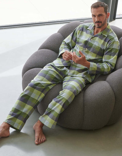 Men's Brushed Cotton Pyjama Set – Shetland Check