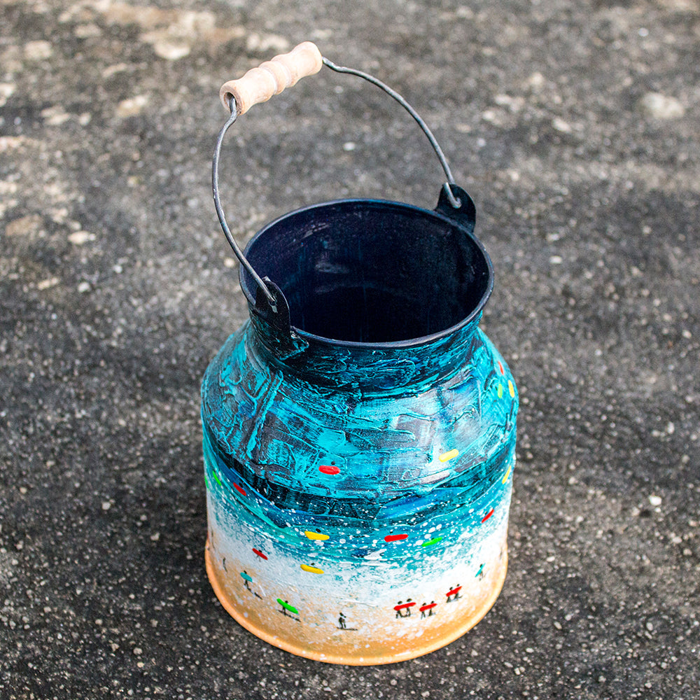 Hand Painted Milk Churn 03