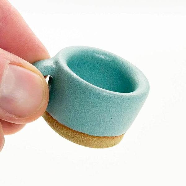 Mini mug turquoise granite hold