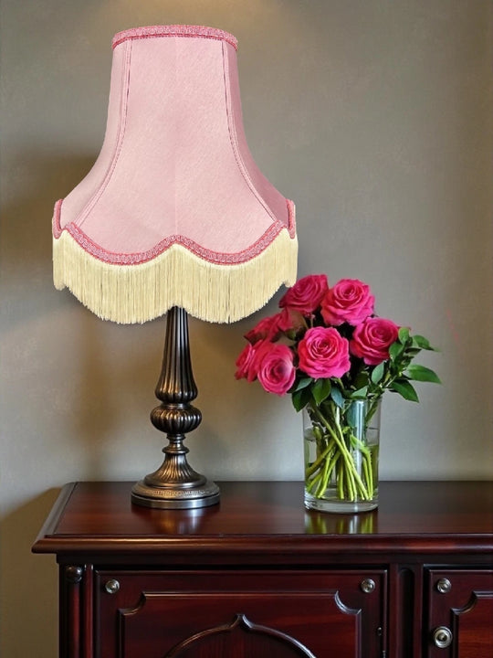 Rose pink fabric lampshades - Available in 8 sizes