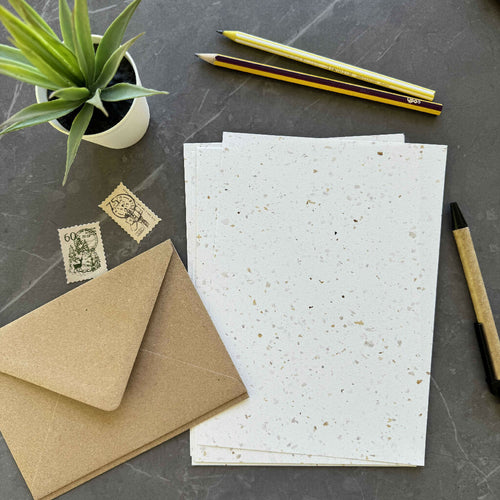 Writing Paper Set made with coffee waste