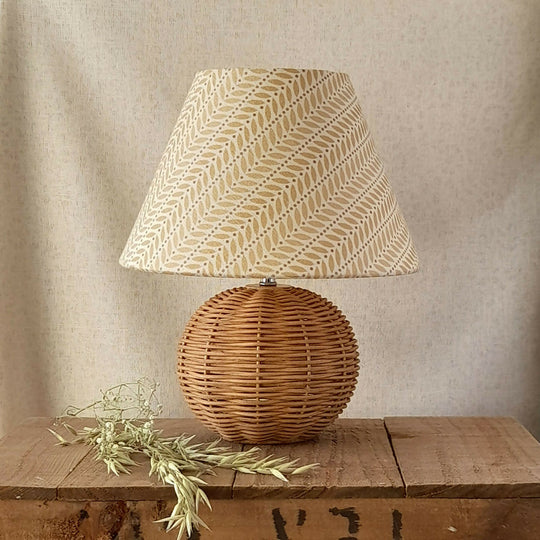 Leaf Tack Linen Conical Lampshade