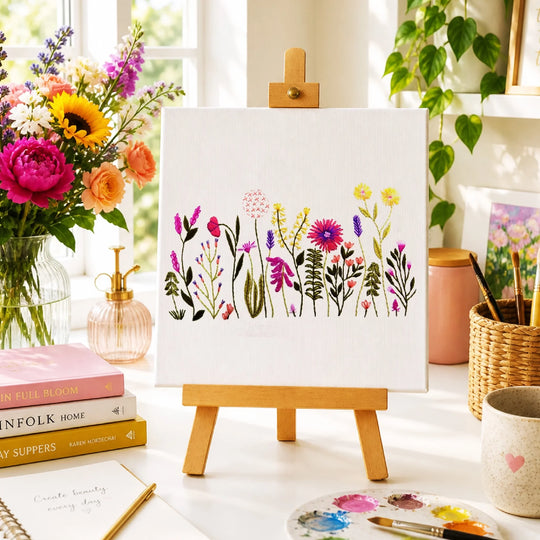 Meadow Flowers Hand Embroidery Kit