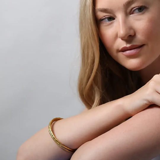 Heavy Hammered Bangle