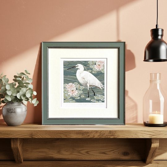 Little Egret - Signed and Mounted Giclée Art Print