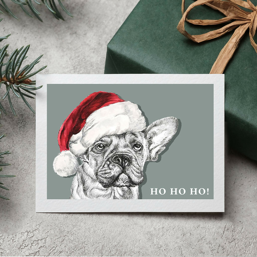 Festive French Bulldog Christmas Cards