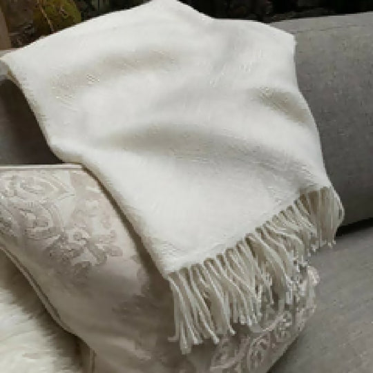 Royal Bone Alpaca Throw Blanket - Luxurious Softness and Warmth