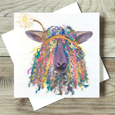Hippie Sheep Card - Birthday or Blank