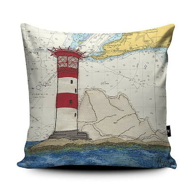 The Needles Isle of Wight Faux Suede Cushion