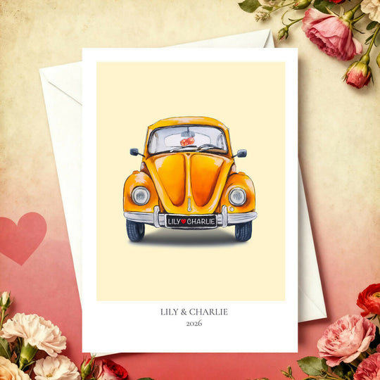 Personalised Anniversary Love Bug Card – A5