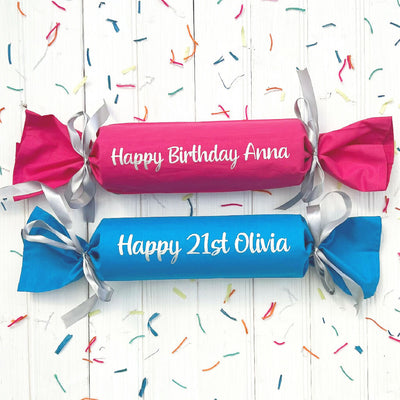 Personalised Giant Handmade Birthday Fabric Cracker