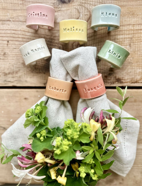 Personalised Ceramic Place Setting / Napkin Ring