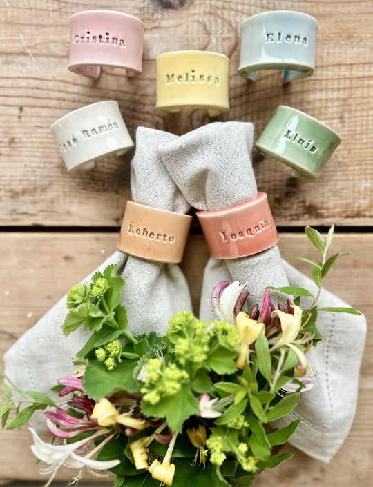 Personalised Ceramic Place Setting / Napkin Ring