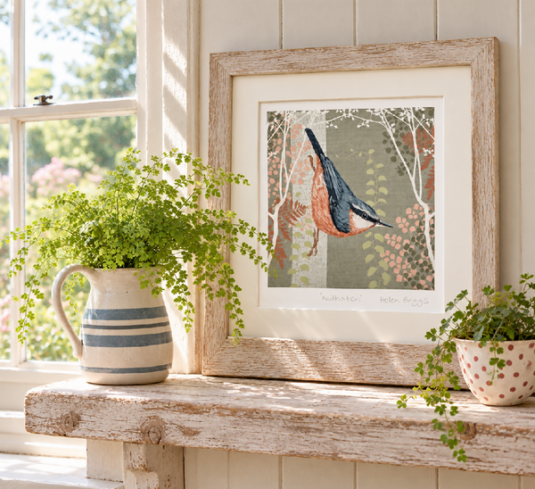 Nuthatch -Signed and mounted Giclée Art Print