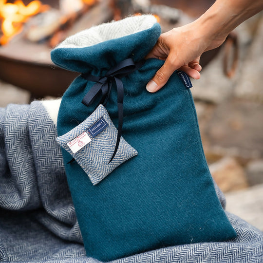 Chilcott Alpaca Hot Water Bottle - Atlantic Blue