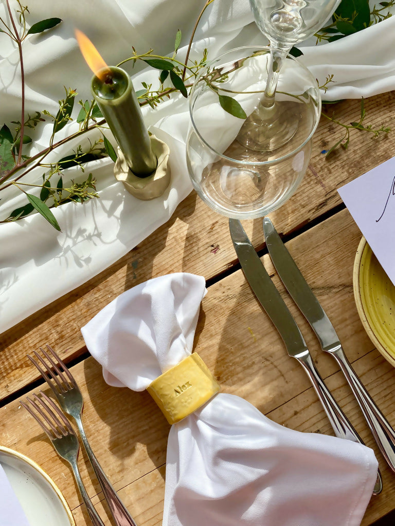 Personalised Ceramic Place Setting / Napkin Ring