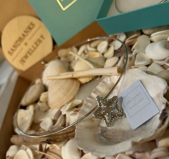 Statement Starfish silver choker Necklace