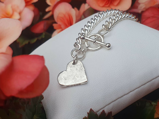 The Romantica Bracelet | Sterling Silver Heart Charm Bracelet