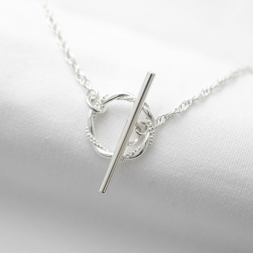 Sterling Silver Toggle Clasp Necklace