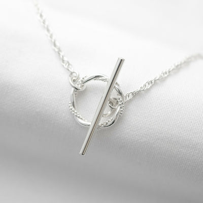 Sterling Silver Toggle Clasp Necklace