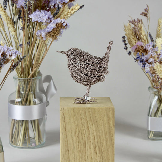 Wren Wire Bird Sculpture