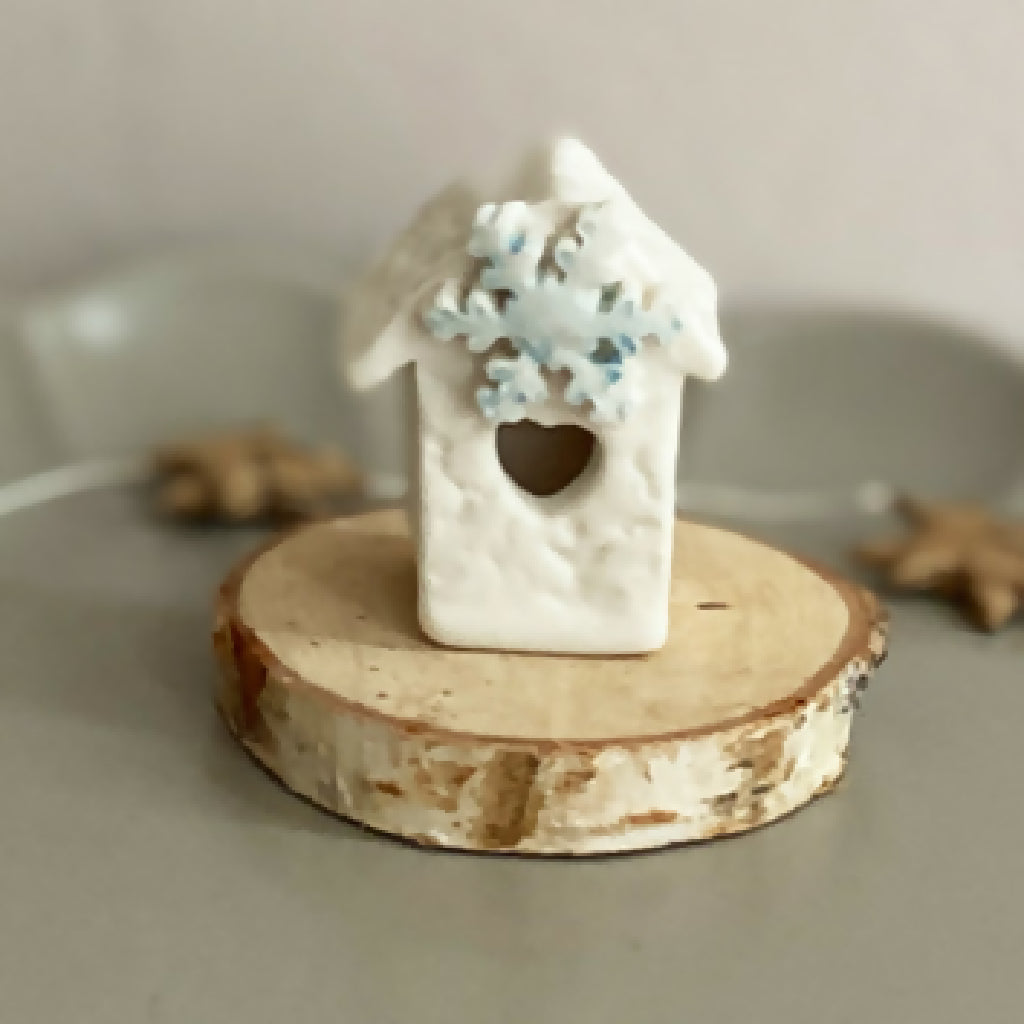 Mini blue snowflake house