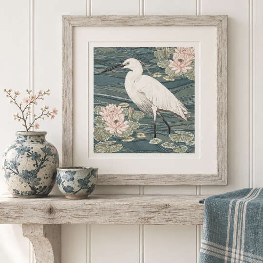 Little Egret - Signed and Mounted Giclée Art Print