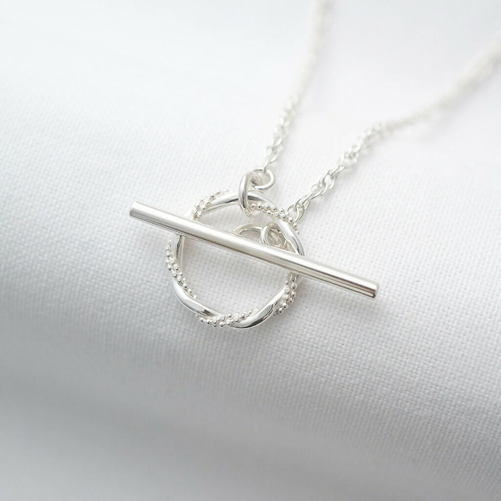 Sterling Silver Toggle Clasp Necklace