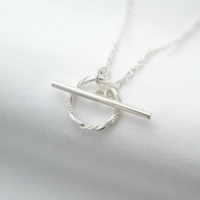 Sterling Silver Toggle Clasp Necklace