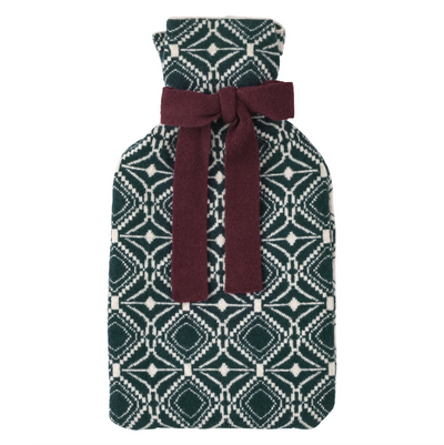 Reversible Merino Hot Water Bottle in Green