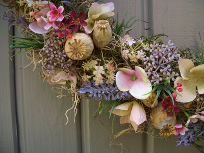 Lavender and Poppy Wreath