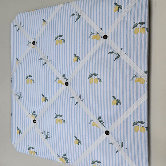 Fabric Noticeboards with Ribbon & Polished Brass Studs