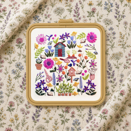 How does your Garden Grow Hand Embroidery Kit with Pre Printed Fabric and Colour Pattern