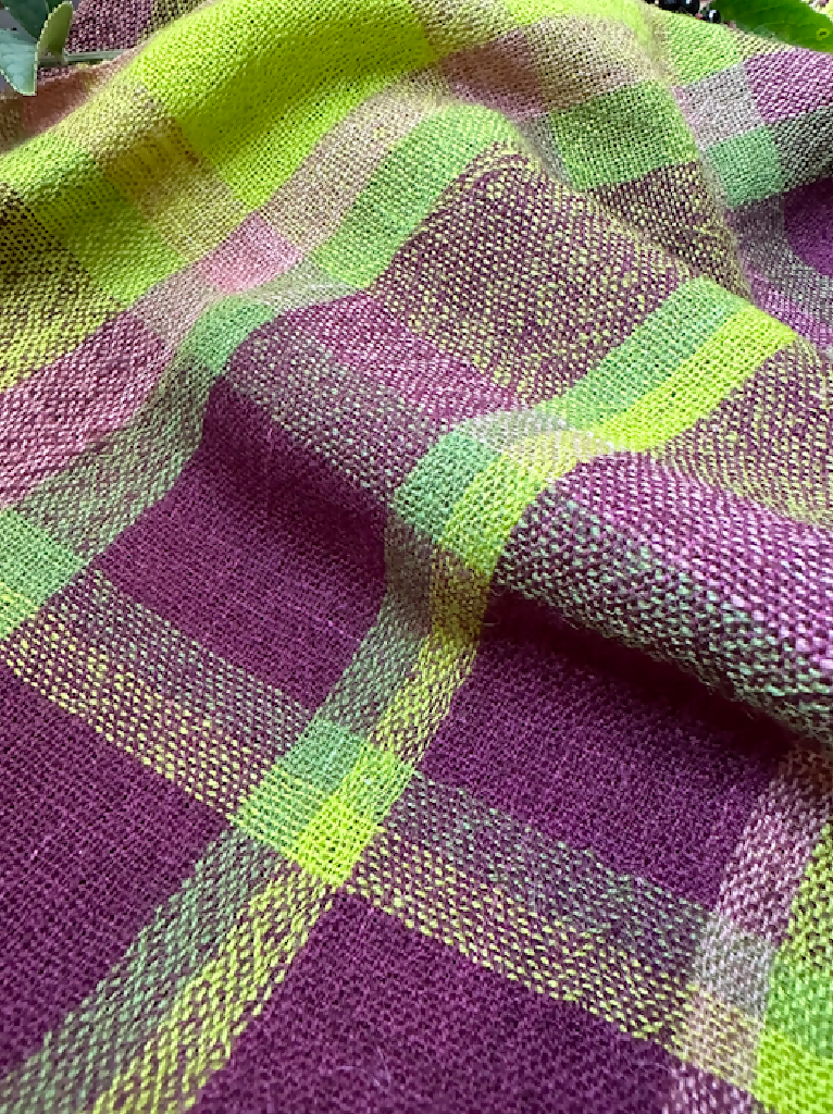 Elderberry Plaid Scarf 6