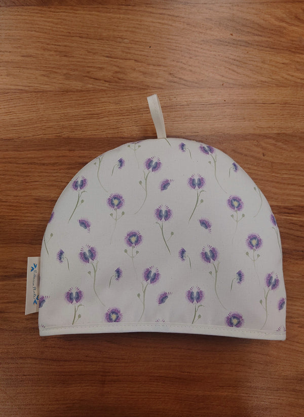 Organic Tea Cosy - Wild Meadow Lilac Drift
